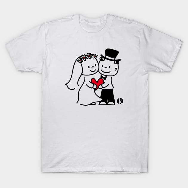 Wedding Couple T-Shirt by katelein